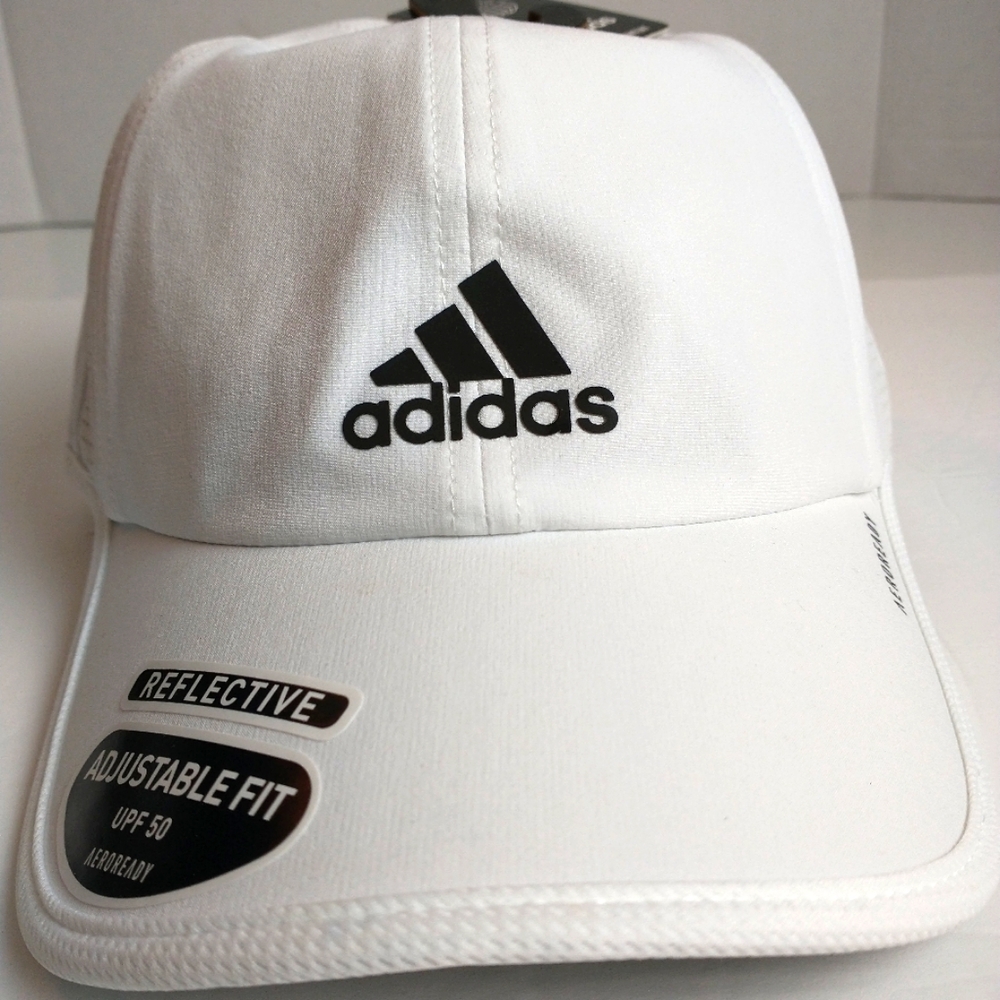 White hat Adidas lid baseball cap adjustable NWT